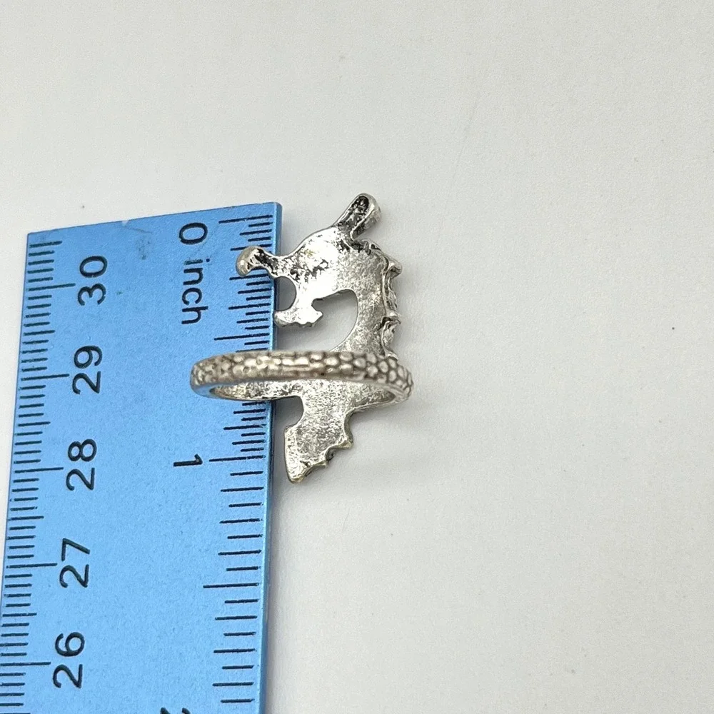 Dragon Ring Statement Silver Tone Cool‎ Fashion Jewelry Accessory